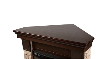 Портал Firelight Forte Wood 30U (угловой) камень коричневый, шпон темный дуб