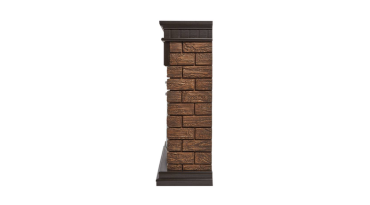 Портал Firelight Bricks Wood 30 камень темный, шпон венге