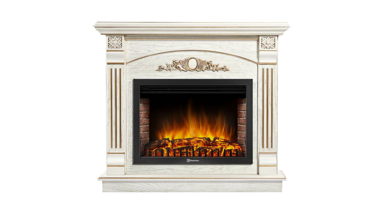 Портал Firelight Barocco 30 шпон белый дуб с золотой патиной